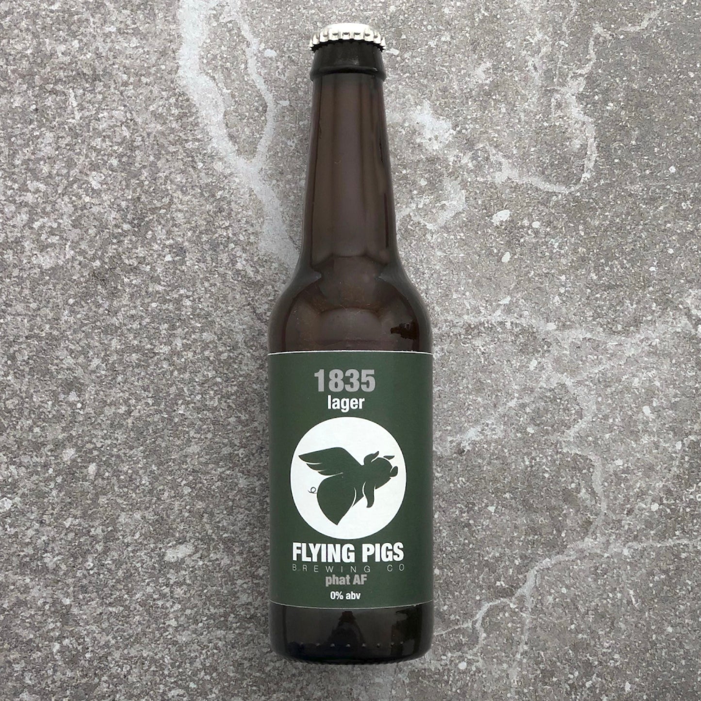 1835 0% lager alcohol free beer