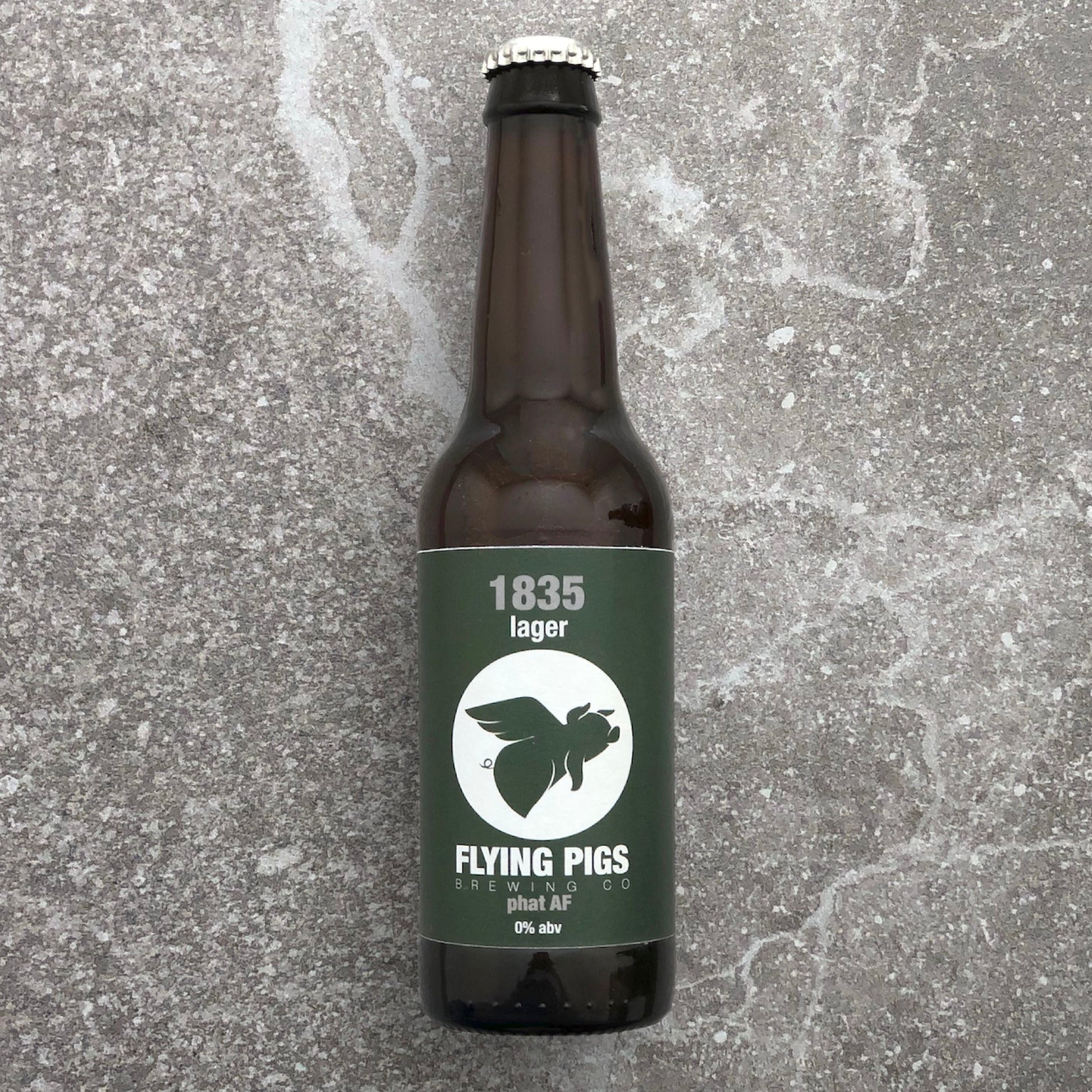 1835 0% lager alcohol free beer